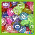 Haute qualité alimentaire grade 4 * 7mm silicone perles alphabet acrylique lettre perles